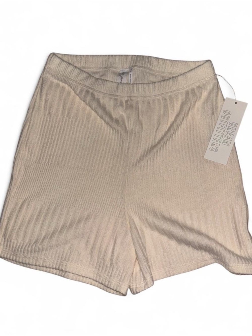 Urban Outfitters Ribbed Cream Bike Shorts